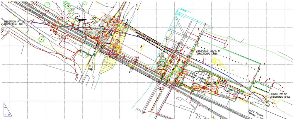 Plan showing the route of the drill